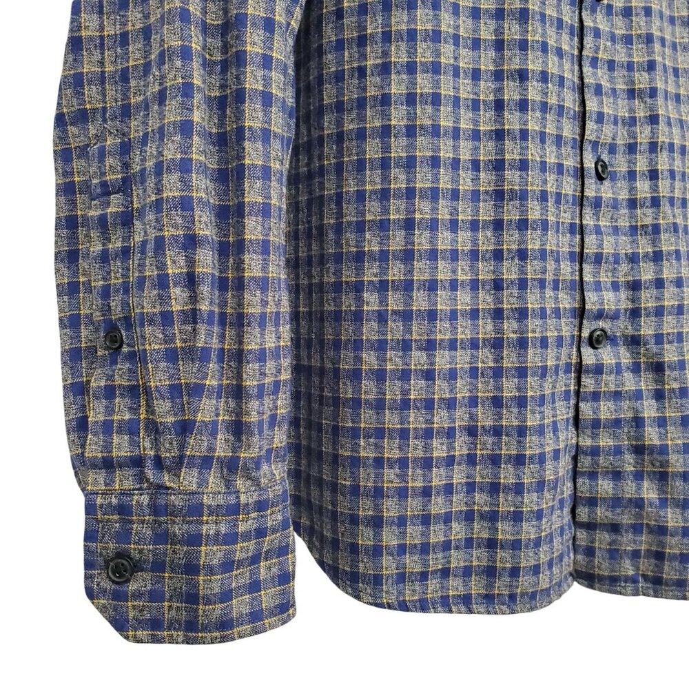 Banana Republic Mens L Shirt Luxe Flannel Camden Fit Plaid Button-Up Long Sleeve - Picture 6 of 9